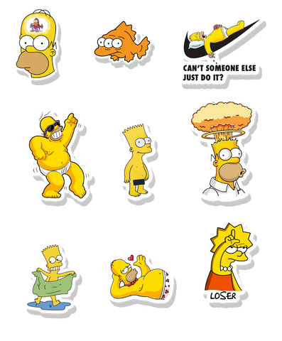 The Simpsons sticker sheet