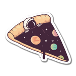 Space Pizza Slice Sticker