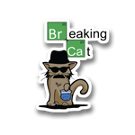 breaking cat Sticker