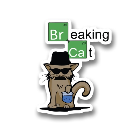 breaking cat Sticker