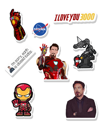 Iron man sticker sheet