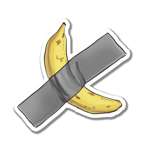 Banana art sticker