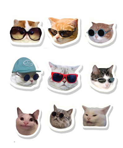 Iconic Cats sticker sheet