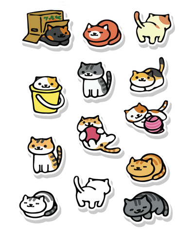 Cute Cats sticker sheet