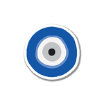 blue eye sticker